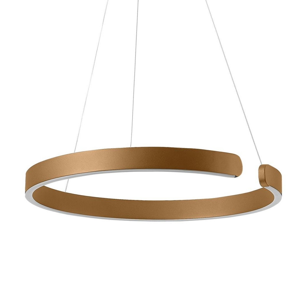 Lampe  LUSTRE OMEGA Gold GX-3735-600 Diffuser Indoor Ceiling Pendent Built in LED Single CCT 3000K 220V OSRAM ON/OFF Class III 5 Years 50 000 h CE RoHS SMD AC 20 +90 120 3000 Lm Aluminum+PC 40W D=400 mm P=1500 mm Round